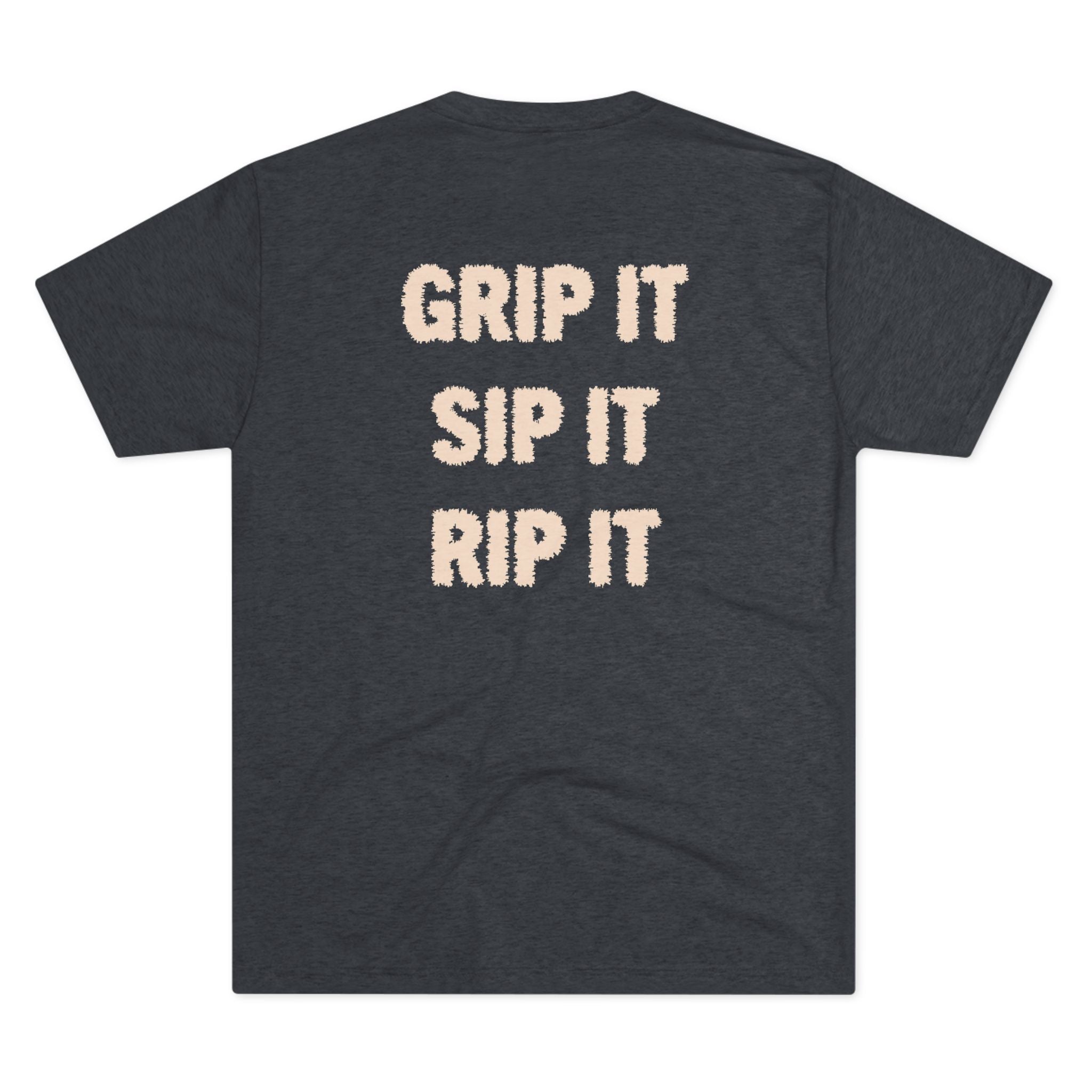 Grip It Sip It Rip It T‑Shirt — Coffee Hogs Logo Crew Tee