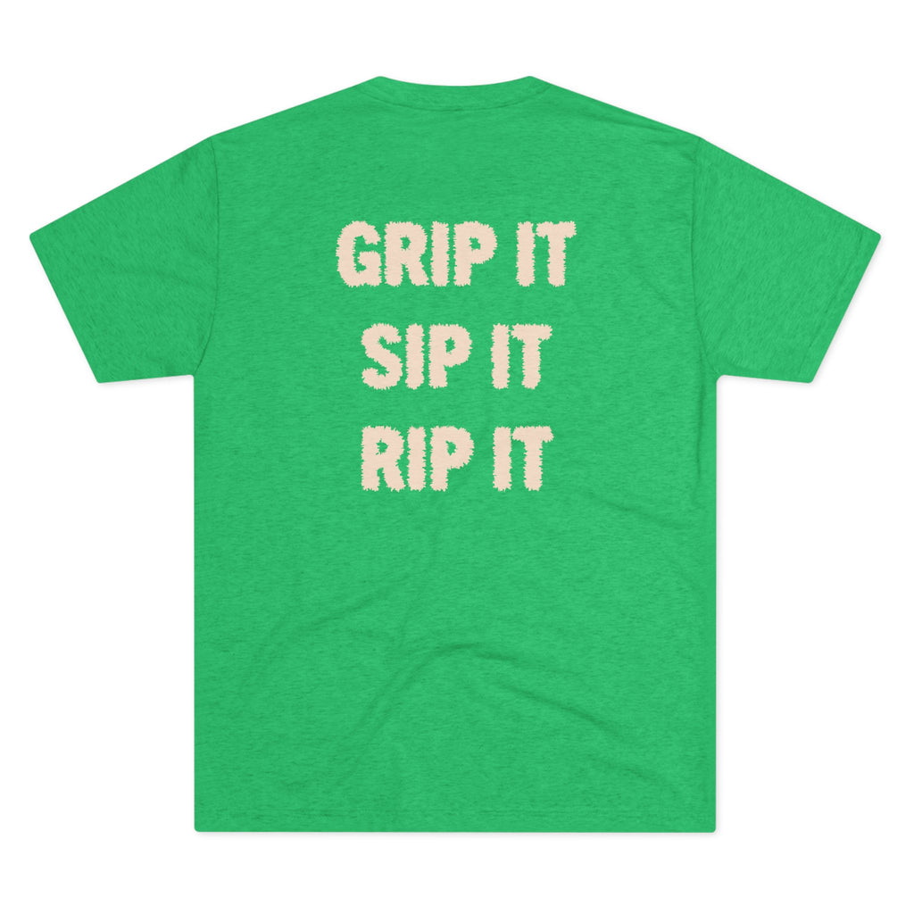 Grip It Sip It Rip It T‑Shirt — Coffee Hogs Logo Crew Tee