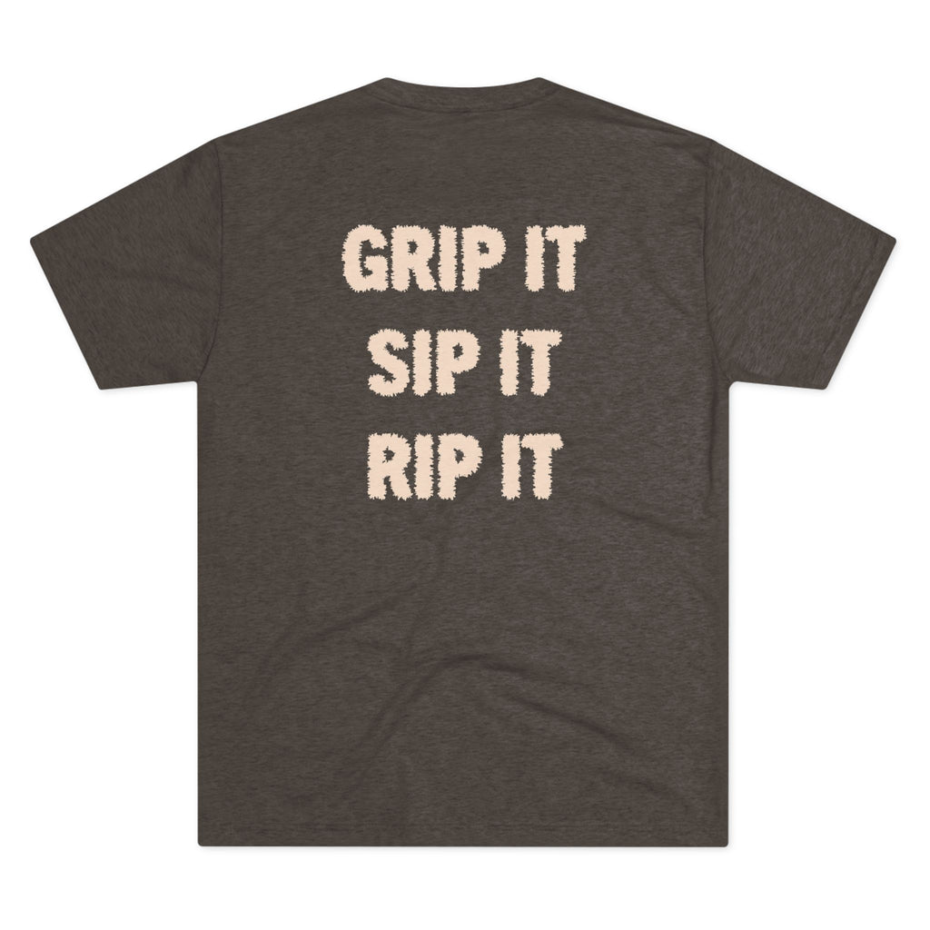 Grip It Sip It Rip It T‑Shirt — Coffee Hogs Logo Crew Tee