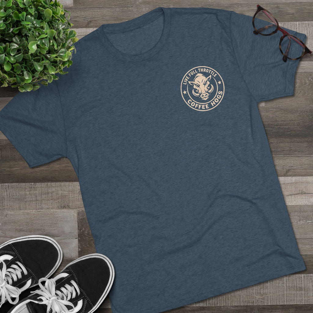 Grip It Sip It Rip It T‑Shirt — Coffee Hogs Logo Crew Tee