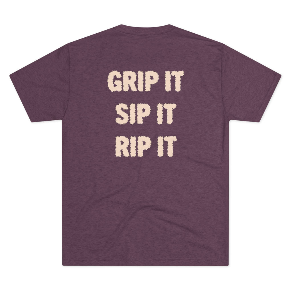 Grip It Sip It Rip It T‑Shirt — Coffee Hogs Logo Crew Tee