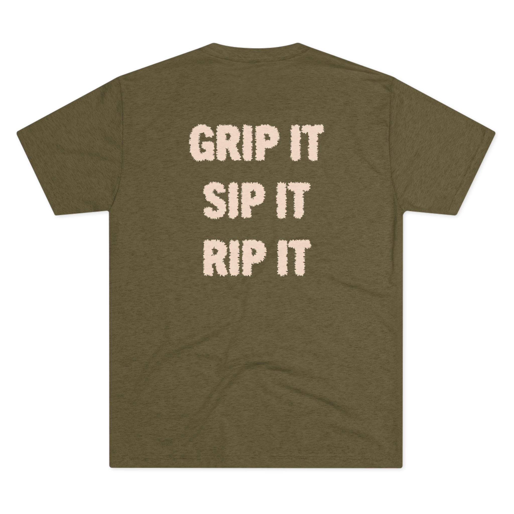 Grip It Sip It Rip It T‑Shirt — Coffee Hogs Logo Crew Tee