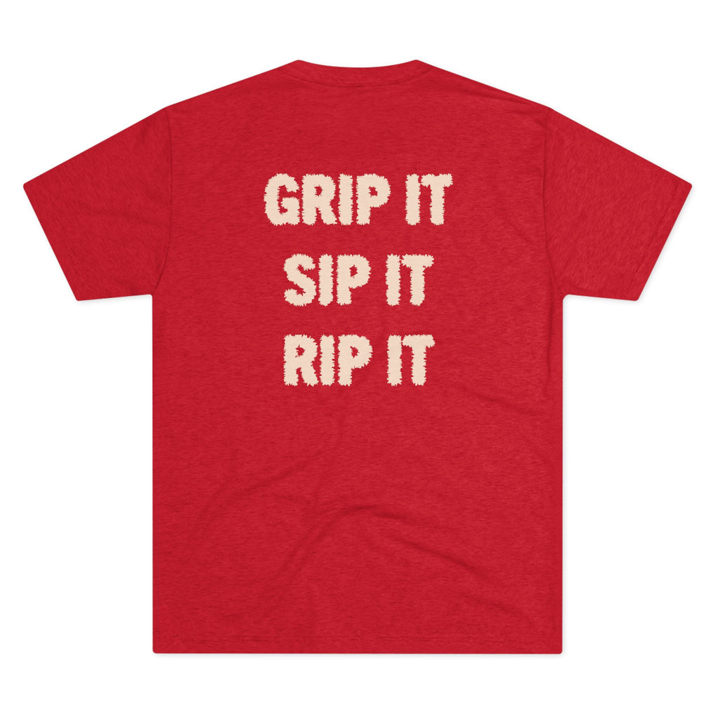 Grip It Sip It Rip It T‑Shirt — Coffee Hogs Logo Crew Tee