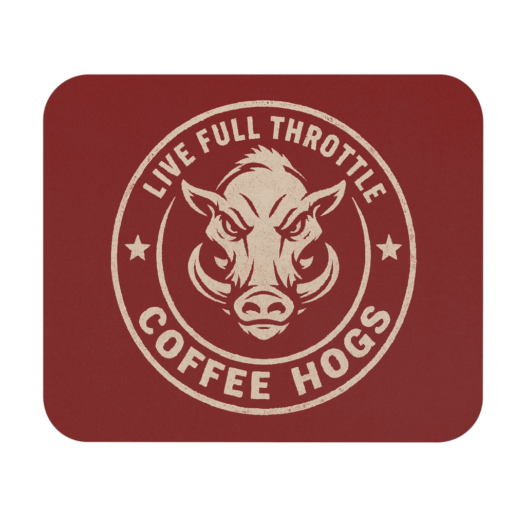 Coffee Hogs 'Live Full Throttle' Mouse Pad