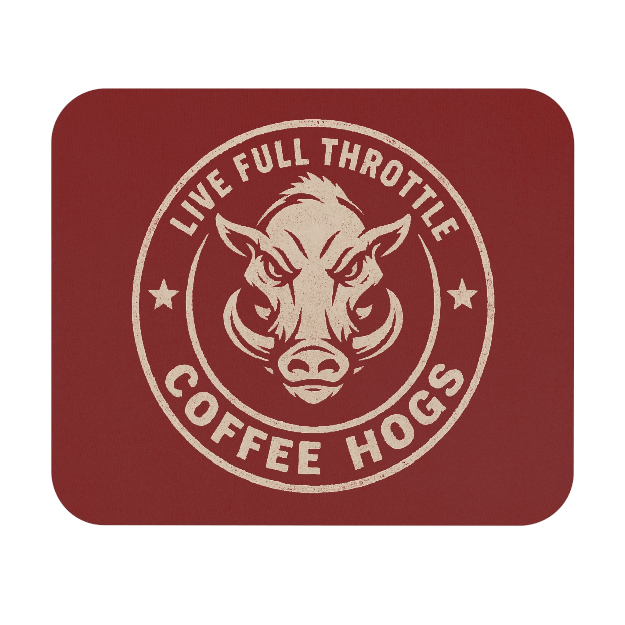 Coffee Hogs 'Live Full Throttle' Mouse Pad