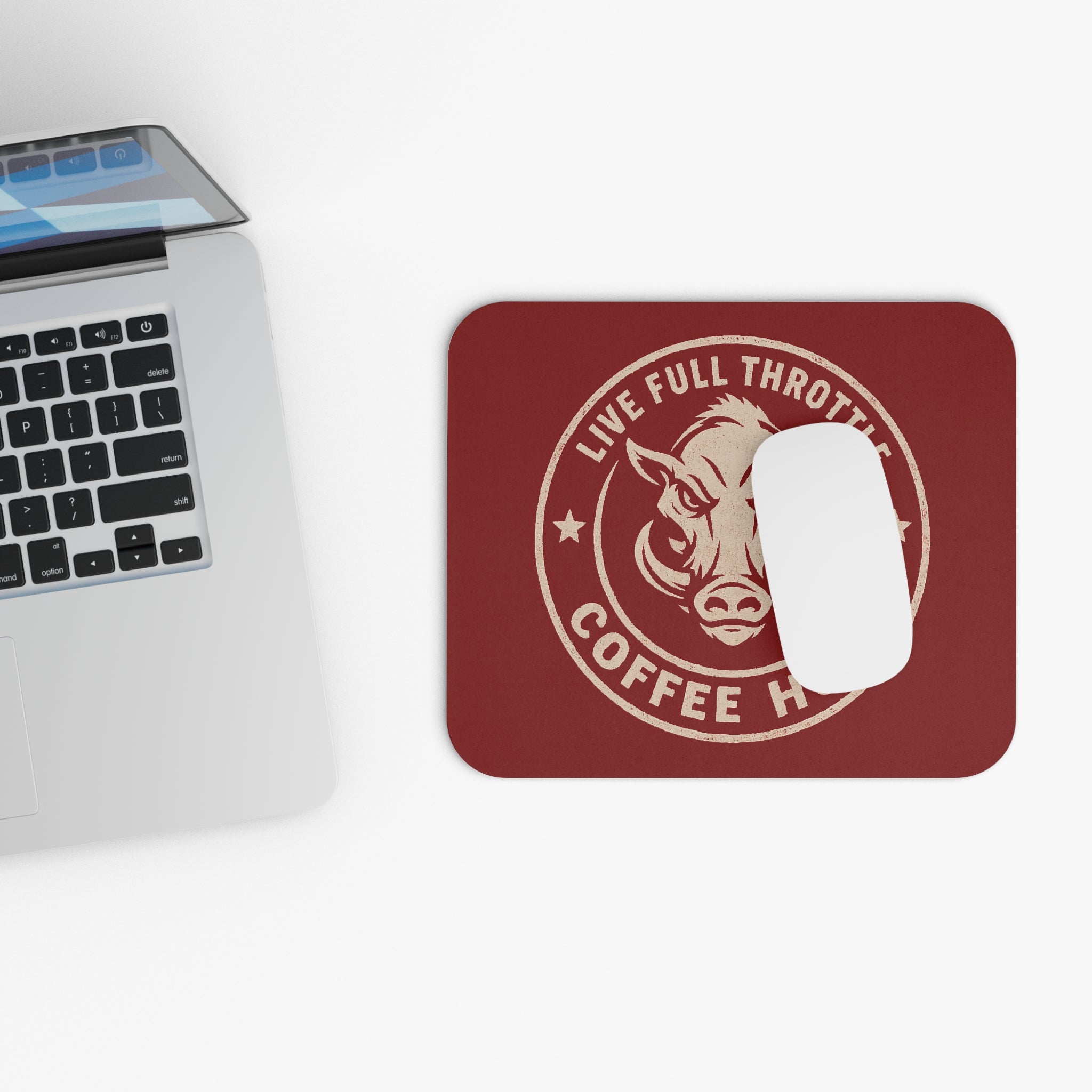 Coffee Hogs 'Live Full Throttle' Mouse Pad